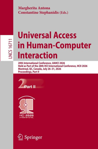 Universal Access in Human-Computer Interaction