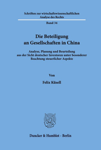 Die Beteiligung an Gesellschaften in China.