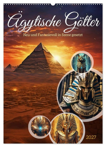 Ägytische Götter (Wandkalender 2027 DIN A2 hoch), CALVENDO Monatskalender