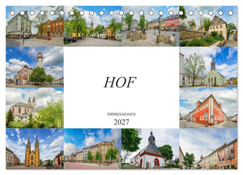 Hof Impressionen (Tischkalender 2027 DIN A5 quer), CALVENDO Monatskalender