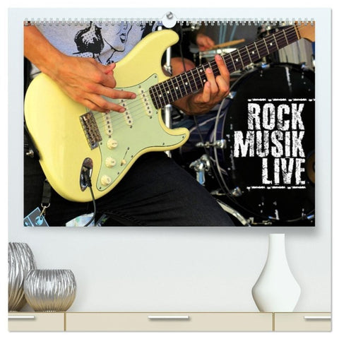 Rockmusik live (hochwertiger Premium Wandkalender 2027 DIN A2 quer), Kunstdruck in Hochglanz
