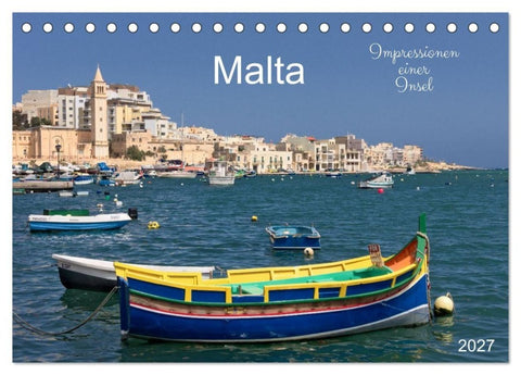 Malta. Impressionen einer Insel (Tischkalender 2027 DIN A5 quer), CALVENDO Monatskalender