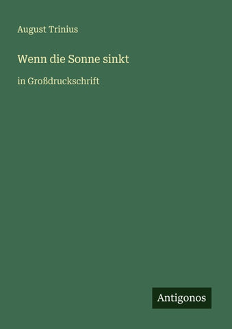 Wenn die Sonne sinkt