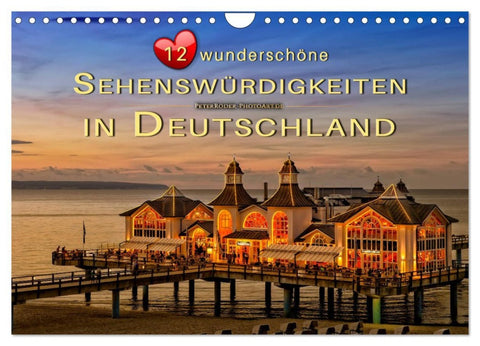 12 wunderschöne Sehenswürdigkeiten in Deutschland (Wandkalender 2026 DIN A4 quer), CALVENDO Monatskalender