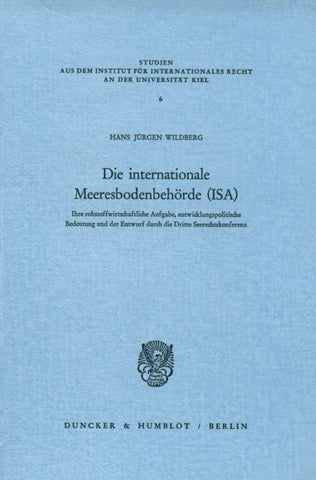 Die internationale Meeresbodenbehörde (ISA).