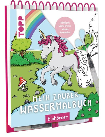 Mein Zauber-Wassermalbuch Einhörner