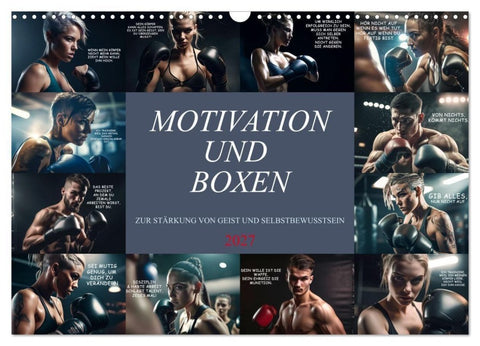 Motivation und Boxen (Wandkalender 2027 DIN A3 quer), CALVENDO Monatskalender