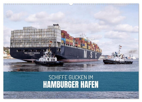 Schiffe gucken im Hamburger Hafen (Wandkalender 2027 DIN A2 quer), CALVENDO Monatskalender