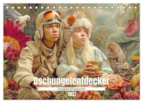 Dschungelentdecker - Verspielte Kreativwerke (Tischkalender 2027 DIN A5 quer), CALVENDO Monatskalender