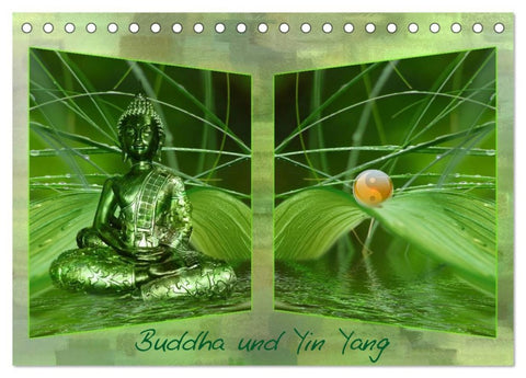 Buddha und Yin Yang (Tischkalender 2026 DIN A5 quer), CALVENDO Monatskalender