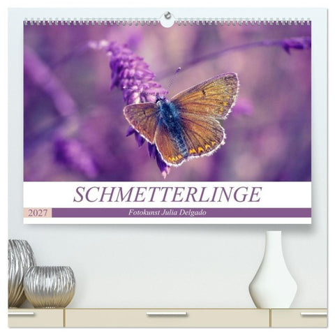 Schmetterlinge im Fokus (hochwertiger Premium Wandkalender 2027 DIN A2 quer), Kunstdruck in Hochglanz