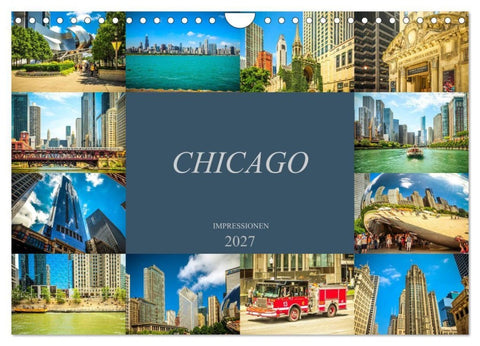 Chicago Impressionen (Wandkalender 2027 DIN A4 quer), CALVENDO Monatskalender