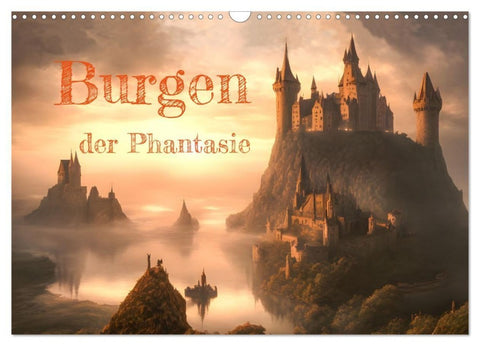 Burgen der Phantasie (Wandkalender 2027 DIN A3 quer), CALVENDO Monatskalender