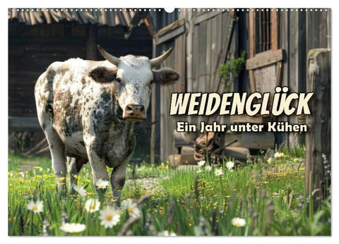 Weidenglück: Ein Jahr unter Kühen (Wandkalender 2026 DIN A2 quer), CALVENDO Monatskalender