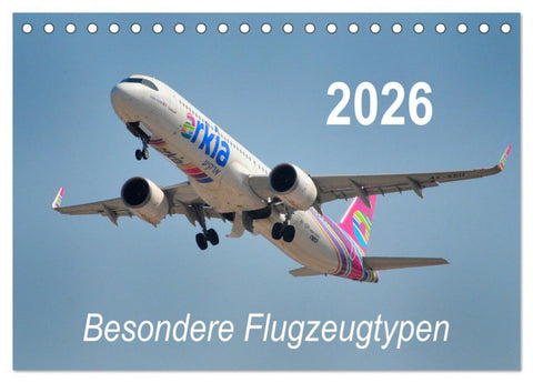 Besondere Flugzeugtypen (Tischkalender 2026 DIN A5 quer), CALVENDO Monatskalender