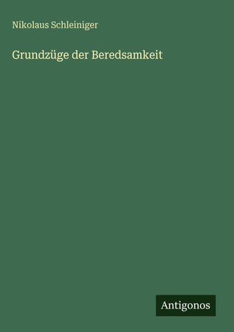 Grundzüge der Beredsamkeit