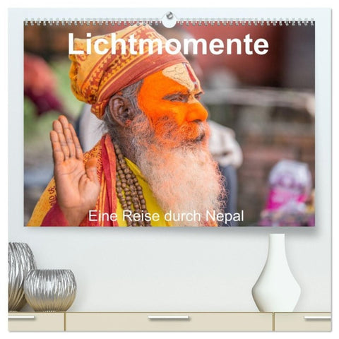 Lichtmomente - Eine Reise durch Nepal (hochwertiger Premium Wandkalender 2027 DIN A2 quer), Kunstdruck in Hochglanz