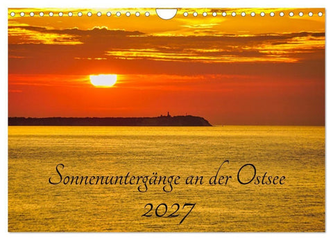 Sonnenuntergänge an der Ostsee (Wandkalender 2027 DIN A4 quer), CALVENDO Monatskalender