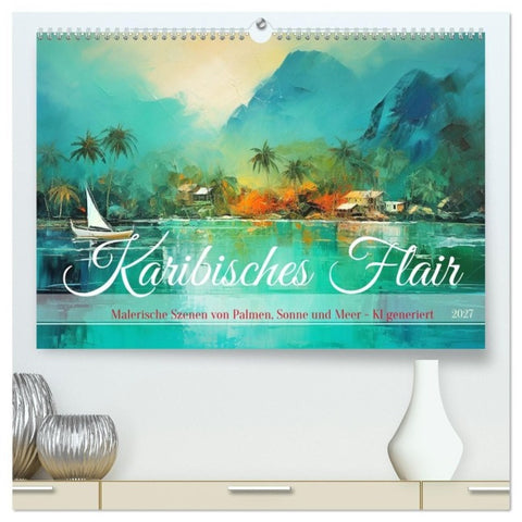 Karibisches Flair (hochwertiger Premium Wandkalender 2027 DIN A2 quer), Kunstdruck in Hochglanz