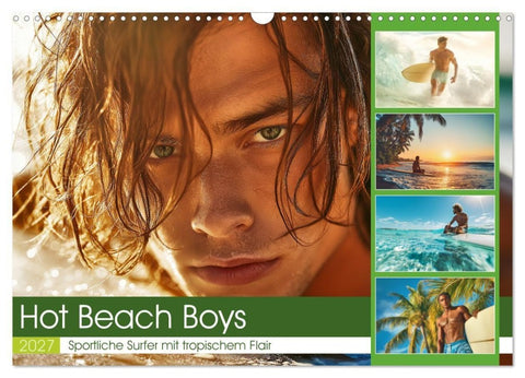 Hot Beach Boys (Wandkalender 2027 DIN A3 quer), CALVENDO Monatskalender