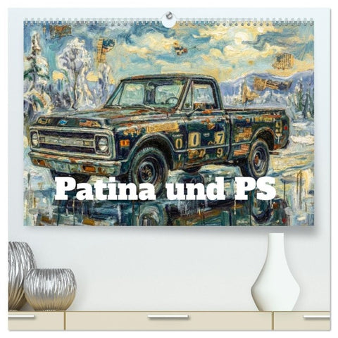 Patina und PS (hochwertiger Premium Wandkalender 2027 DIN A2 quer), Kunstdruck in Hochglanz