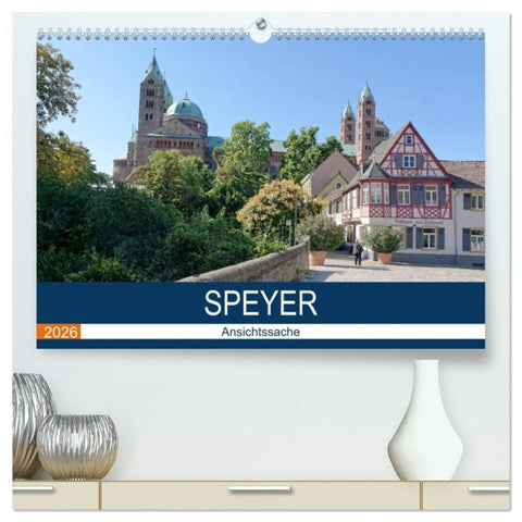 Speyer - Ansichtssache (hochwertiger Premium Wandkalender 2026 DIN A2 quer), Kunstdruck in Hochglanz