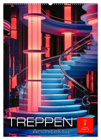 Treppen Architektur (Wandkalender 2027 DIN A2 hoch), CALVENDO Monatskalender
