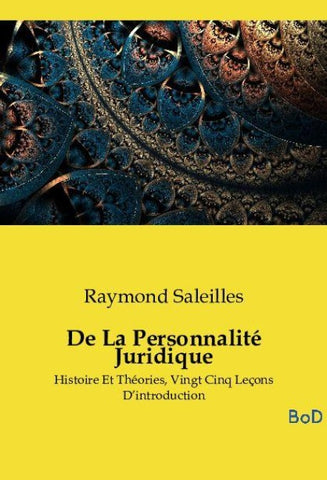 De La Personnalité Juridique