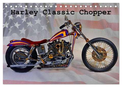Harley Classic Chopper (Tischkalender 2027 DIN A5 quer), CALVENDO Monatskalender