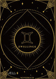 Edles Notizbuch Sternzeichen Zwillinge | Designed by Alfred Herler