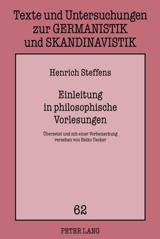 Einleitung in philosophische Vorlesungen