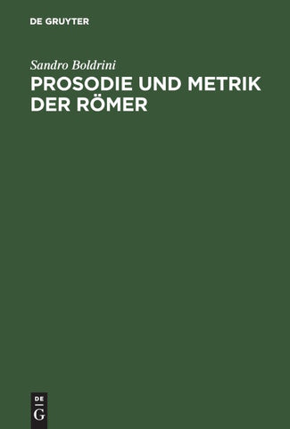 Prosodie und Metrik der Römer
