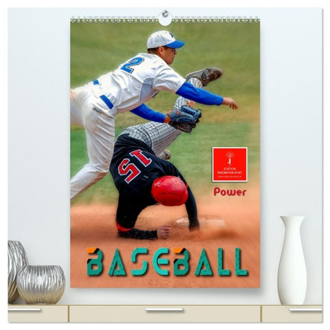 Baseball Power (hochwertiger Premium Wandkalender 2026 DIN A2 hoch), Kunstdruck in Hochglanz