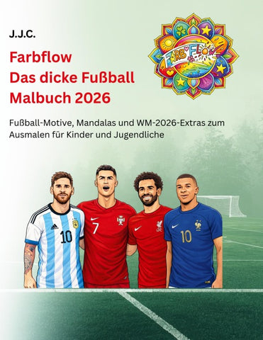 Farbflow - Das dicke Fußball Malbuch 2026