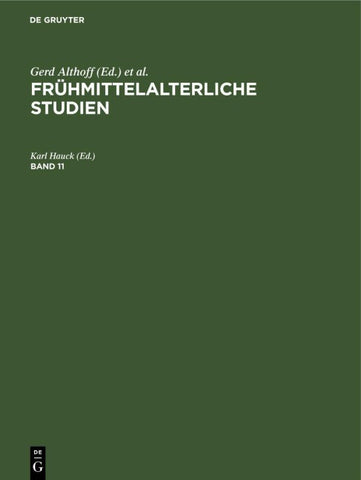 Frühmittelalterliche Studien. Band 11