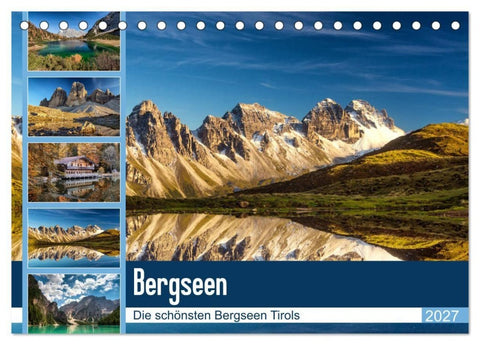 Tiroler Bergseen (Tischkalender 2027 DIN A5 quer), CALVENDO Monatskalender