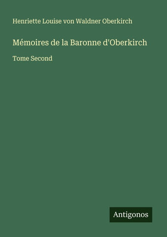 Mémoires de la Baronne d'Oberkirch