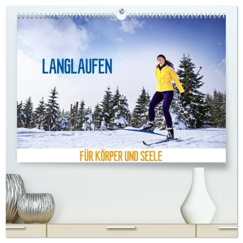 Langlaufen - für Körper und Seele (hochwertiger Premium Wandkalender 2027 DIN A2 quer), Kunstdruck in Hochglanz