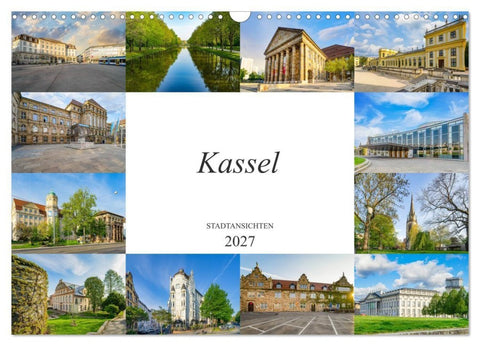 Kassel Stadtansichten (Wandkalender 2027 DIN A3 quer), CALVENDO Monatskalender
