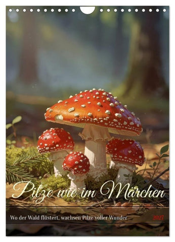 Pilze wie im Märchen (Wandkalender 2027 DIN A4 hoch), CALVENDO Monatskalender