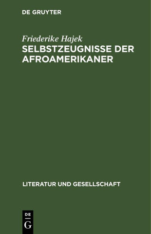Selbstzeugnisse der Afroamerikaner