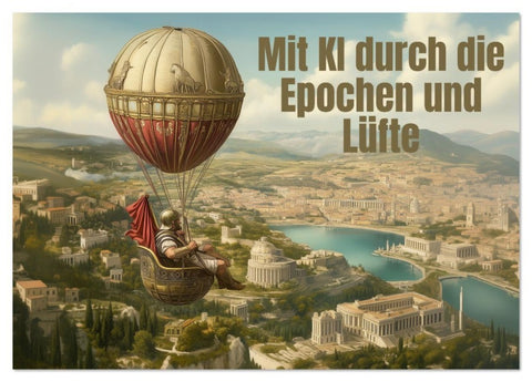 Mit KI durch die Epochen und Lüfte (Tischkalender 2026 DIN A5 quer), CALVENDO Monatskalender