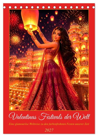 Valentinas Festivals der Welt (Tischkalender 2027 DIN A5 hoch), CALVENDO Monatskalender