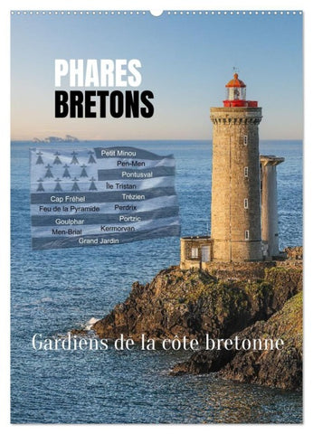 Phares Bretons Gardiens de la côte bretonne (Calendrier mural 2026 DIN A2 horizontal), CALVENDO calendrier mensuel