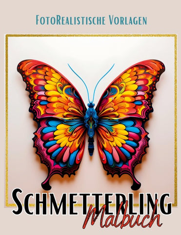 Malbuch Schmetterling "Fotorealistisch".