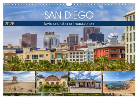 SAN DIEGO Idylle und urbane Impressionen (Wandkalender 2026 DIN A3 quer), CALVENDO Monatskalender