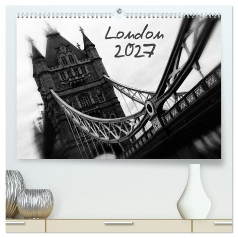 London (hochwertiger Premium Wandkalender 2027 DIN A2 quer), Kunstdruck in Hochglanz