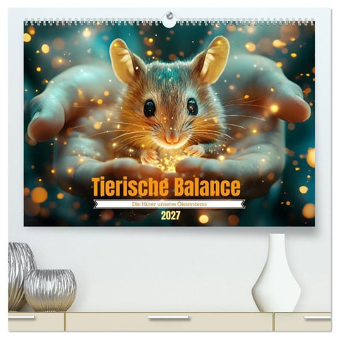 Tierische Balance (hochwertiger Premium Wandkalender 2027 DIN A2 quer), Kunstdruck in Hochglanz