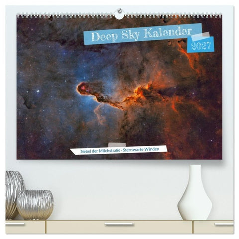 Deep Sky Kalender (hochwertiger Premium Wandkalender 2027 DIN A2 quer), Kunstdruck in Hochglanz