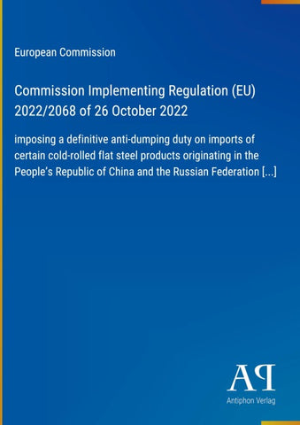 Commission Implementing Regulation (EU) 2022/2068 of 26 October 2022
